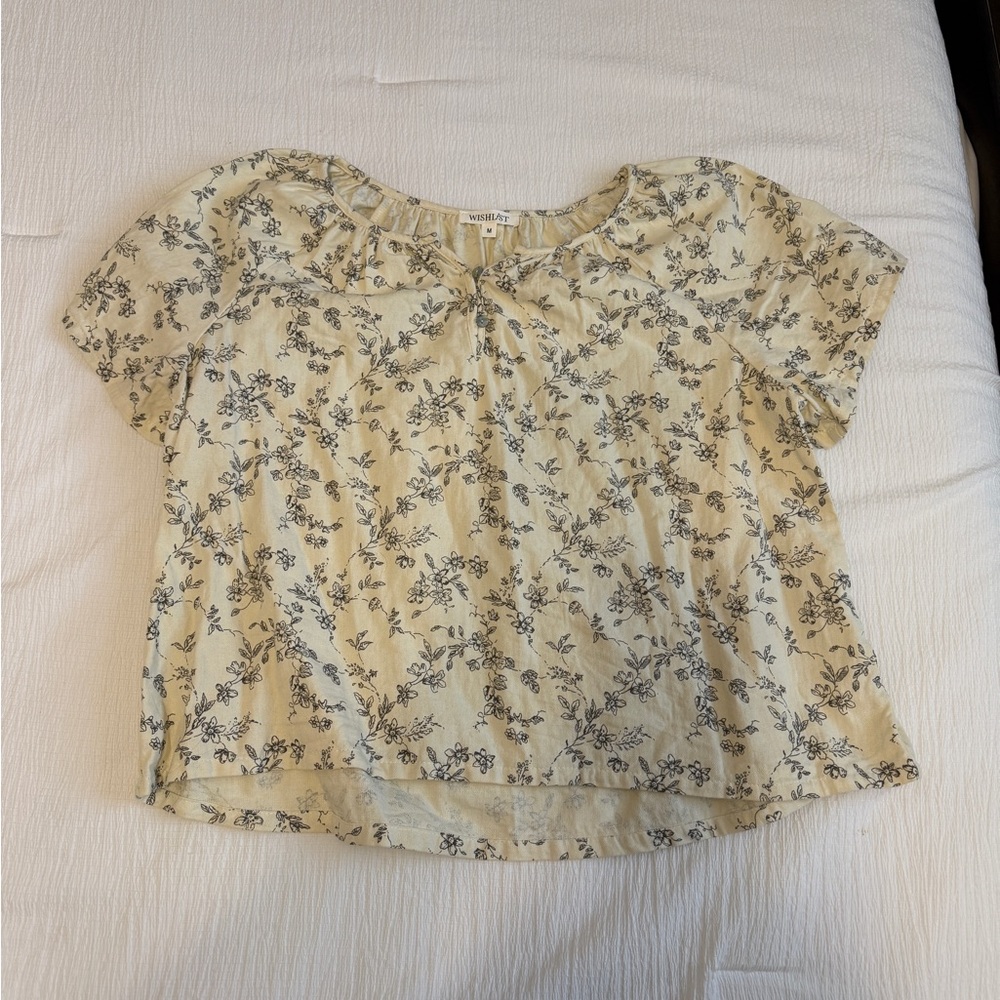 Wishlist Beige Floral Blouse
